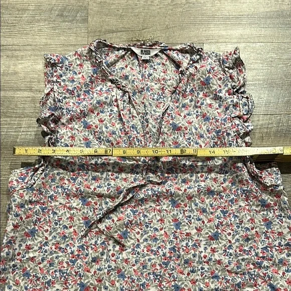 BB Dakota Steve Madden Floral Ruffle flutter Sleeve Top Size Large - Picture 10 of 12